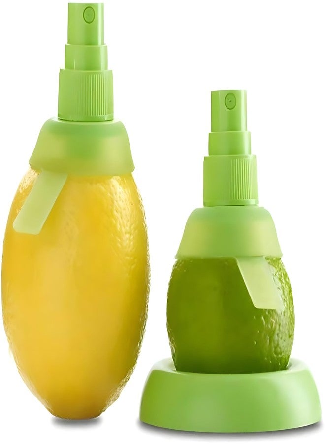 Bexter 3-Piece Citrus Sprayer Set - 2 Lemon & Lime Juice Sprayers with Base Plate - Fresh Fruit Extractor for Salads, Seafood, Veggies & Cocktails (Green) - Image 2